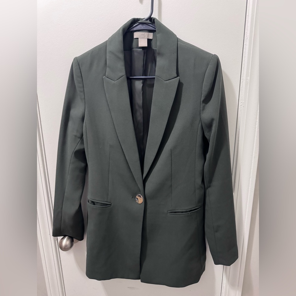 H&M Olive Dark Green Women's Blazer